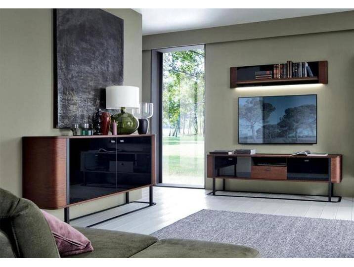 Xlmoebel Wohnwand Modernes Wohnzimmermöbel-Set mit schickem Wandregal, (3-St., 3tlg. Wohnzimmer Set (TV-Lowboard + Wandregal+ Sideboard) von OTTO