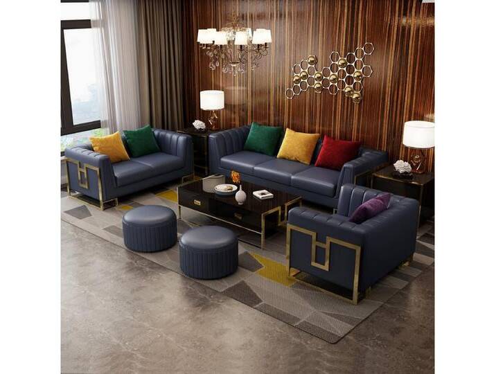 Xlmoebel Wohnzimmer-Set Modernes bestehend aus einem 3-Sitzer, 2-Sitzer und Sessel, (3-St., Sofagarnitur 3 + 2 + 1 Sitzer), Hergestellt in Europa von OTTO