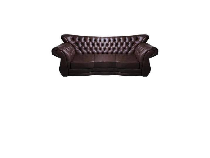 Xlmoebel Wohnzimmer-Set Sofa-Set aus grünem Leder, bestehend aus 3 Sitzmöbeln in braunem, (3tlg Wohnzimmer Set (Sofa 3 Sitzer + 2x Sessel) von OTTO