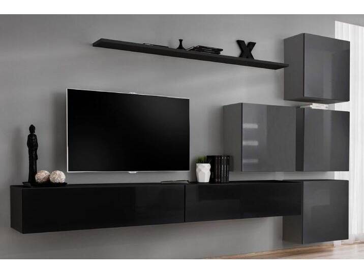 Xlmoebel Wohnzimmer-Set Wohndesign Komplettmöbel Wandregal Luxus Set, (8-St., 1x Wohnwand + 2x TV Ständer + 4x Wandschrank + 1x Wandregal) von OTTO