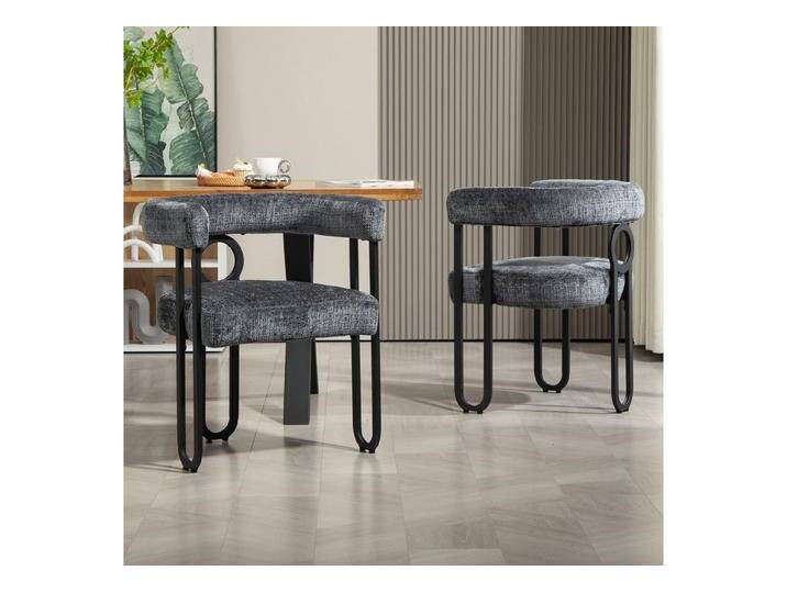 YNOFIT Esszimmerstuhl (2 St) Modern Esszimmerstuhl, Lounge Chair Set mit runder Rückenlehne, Erhältlich in Wildleder oder PU, geeignet für Wohnbereich und Büro von OTTO