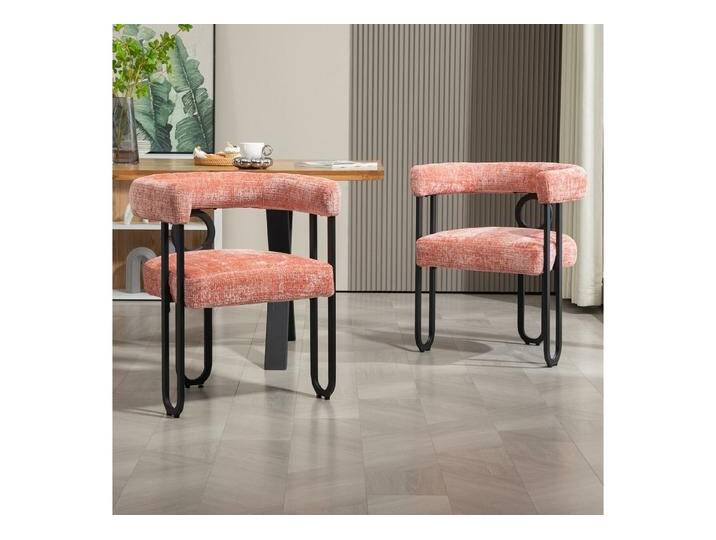 YNOFIT Esszimmerstuhl (2 St) Modern Esszimmerstuhl, Lounge Chair Set mit runder Rückenlehne, Erhältlich in Wildleder oder PU, geeignet für Wohnbereich und Büro von OTTO