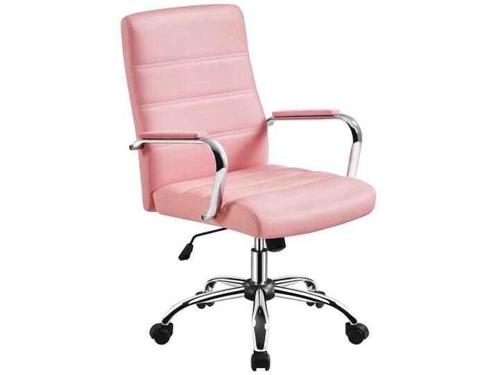 Yaheetech Drehstuhl, Bürostuhl Schreibtischstuhl mit Wippfunktion, rosa, Rosa von OTTO