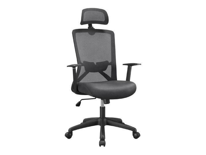 Yaheetech Drehstuhl, Bürostuhl mit Rollen Ergonomischer Schreibtischstuhl, grau, Dunkelgrau von OTTO