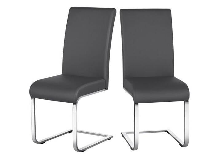 Yaheetech Esszimmerstuhl 2/4/6-er Küchenstuhl, Schwinger Polsterstuhl mit Ergonomischer Rückenlehne & Metallbeine, grau, Dunkelgrau Yaheetech Esszimmerstuhl 2/4/6-er Küchenstuhl, Schwinger Polsterstuhl mit Ergonomischer Rückenlehne & Metallbeine, grau, Dunkelgrau von OTTO