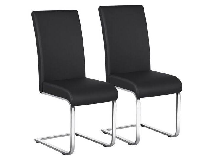 Yaheetech Esszimmerstuhl 2/4/6-er Küchenstuhl, Schwinger Polsterstuhl mit Ergonomischer Rückenlehne & Metallbeine, schwarz, Schwarz Yaheetech Esszimmerstuhl 2/4/6-er Küchenstuhl, Schwinger Polsterstuhl mit Ergonomischer Rückenlehne & Metallbeine, schwarz, Schwarz von OTTO