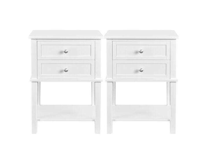 Yaheetech Nachtkommode, 2er Set Nachttische Nachtschrank Beistelltisch Sofatisch, weiß, weiß Yaheetech Nachtkommode, 2er Set Nachttische Nachtschrank Beistelltisch Sofatisch, weiß, weiß von OTTO