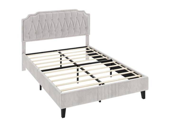 Yaheetech Polsterbett, Doppelbett 160 × 200 cm mit höhenverstellbarem Kopfteil, Beige, beige, beige Yaheetech Polsterbett, Doppelbett 160 × 200 cm mit höhenverstellbarem Kopfteil, Beige, beige, beige von OTTO
