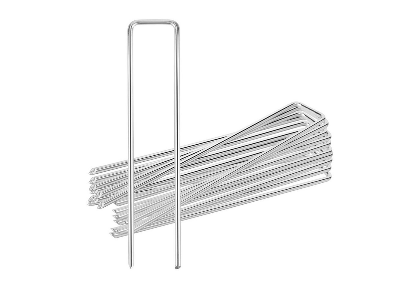 Youyijia Gartenbox 100 Stück Erdanker aus Stahl 150x30x2.5mm U-Form Rostfreier verzinkter (100 St) von Youyijia