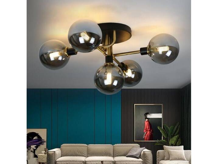 ZMH Deckenleuchte Glas Kugel deckenlampe Wohnzimmerlampe, LED wechselbar, Warmweiß, grau, Rauchgrau ZMH Deckenleuchte Glas Kugel deckenlampe Wohnzimmerlampe, LED wechselbar, Warmweiß, grau, Rauchgrau von OTTO