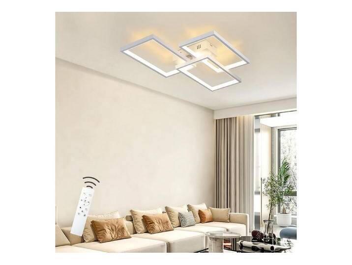 ZMH LED Deckenleuchte dimmbar mit Fernbedienung 63W Wohnzimmerlampe, LED fest integriert, weiß, weiß von OTTO