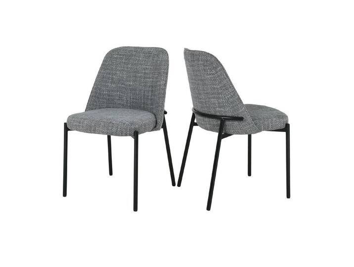 Zedelmaier Esszimmerstuhl Esszimmerstühle Stühle 2er Set Stuhl esszimmer esstisch stühle (Set of 2), Polsterstuhl mit Rückenlehne, grau, Coarse linen von OTTO