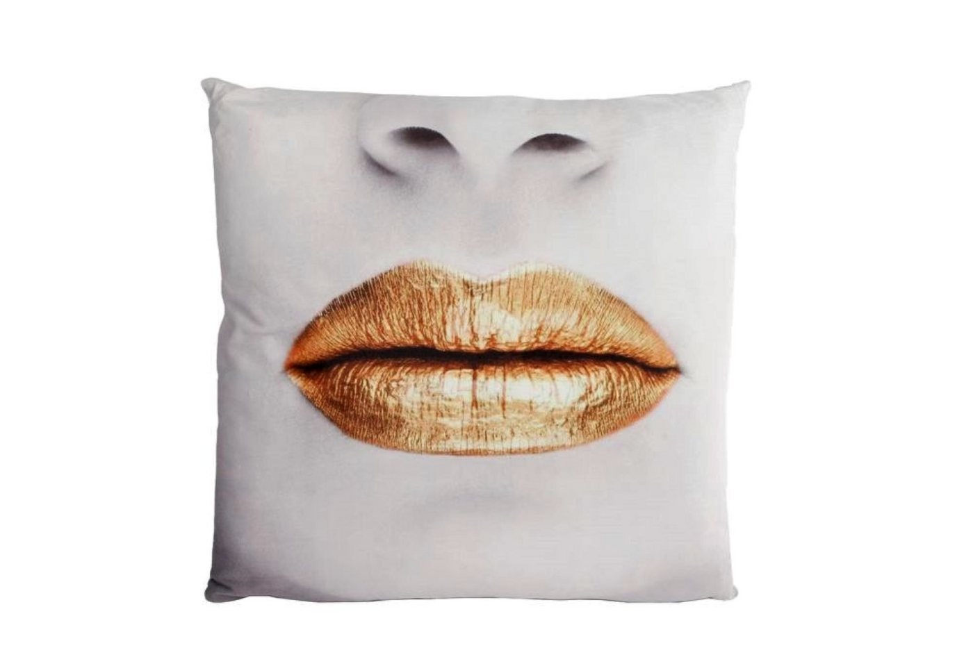 HD Collection Zierkissen Kissen Deko Kussmund Sand Gold Samt Modern 45 cm, Samtstoff von Hd Collection