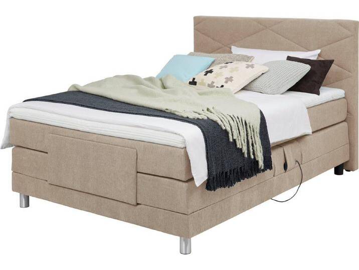 alina Boxspringbett Tabea, inklusive Matratze und Topper, in verschiedenen Größen und Härtegraden, beige grau, H3 (81 kg - 100 kg), seidengrau TBS 2 von OTTO