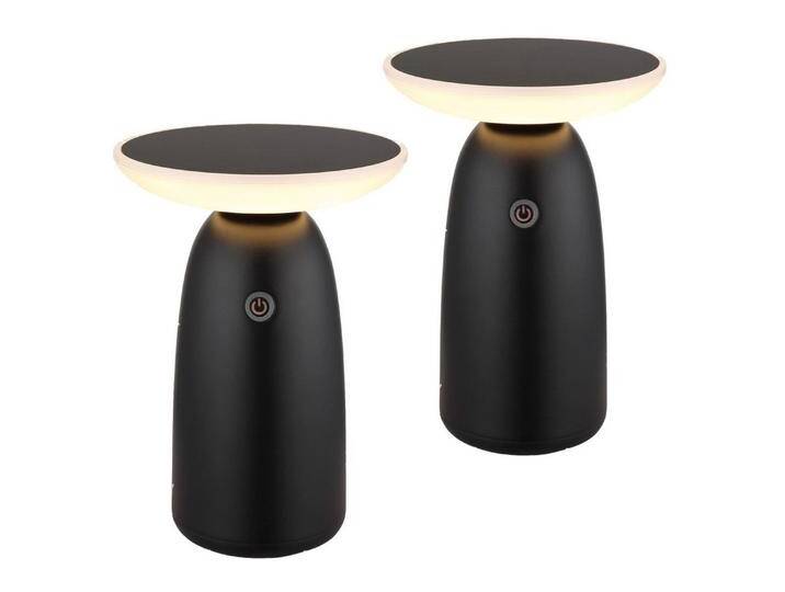 bmf-versand LED Solarleuchte Tischlampe kabellos Akku 2er Set Solar Tischleuchte Außen, Touchdimmer, LED fest integriert, Warmweiß, USB-Anschluss von OTTO