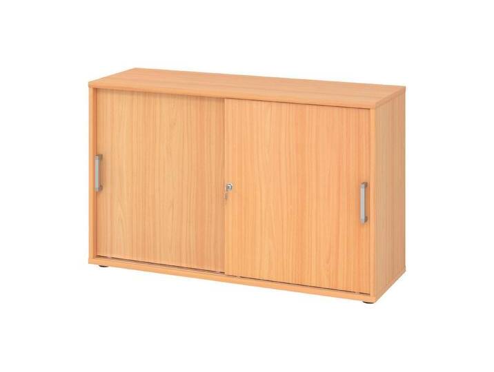 bümö Aktenschrank office Schiebetürenschrank Dekor: Buche - Griffe: Chromgriff (Metall), braun, Buche von OTTO