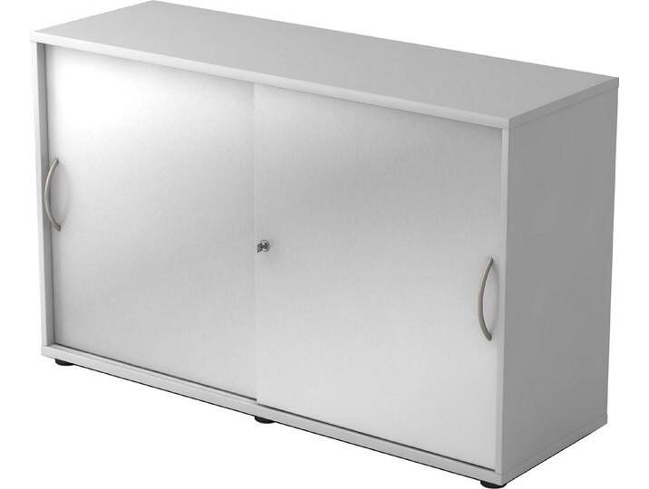 bümö Aktenschrank office Schiebetürenschrank Dekor: Grau/Silber - Griffe: Bogengriff (Metall), grau silberfarben, Grau/Silber von OTTO