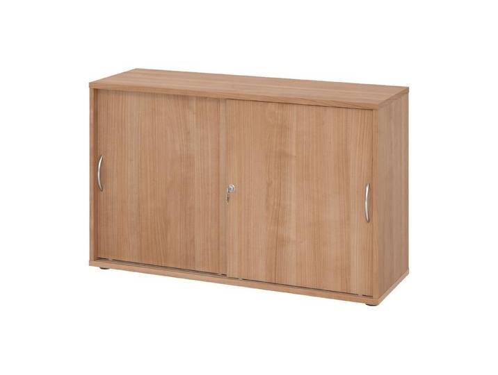 bümö Aktenschrank office Schiebetürenschrank Dekor: Nussbaum - Griffe: Bogengriff (Metall), braun, Nussbaum von OTTO