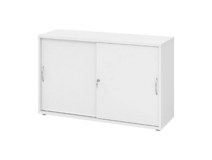 bümö Aktenschrank office Schiebetürenschrank Dekor: Weiß - Griffe: Bogengriff (Metall), weiß, Weiß von OTTO