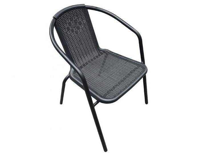 dasmöbelwerk Gartenstuhl Stapelstuhl Ibiza Gartenstuhl Bistrostuhl Armlehnstuhl schwarz (1 St), Stapelbarer Gartenstuhl, schwarz von OTTO