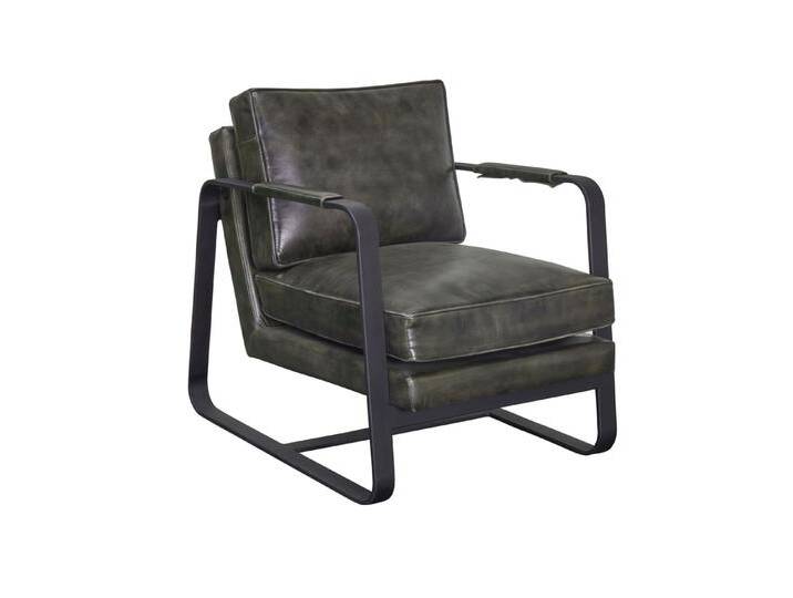 dasmöbelwerk Sessel Ledersessel Jano Clubsessel Industrial Leder Antik Grün Armlehnstuhl, grün, Grün von OTTO