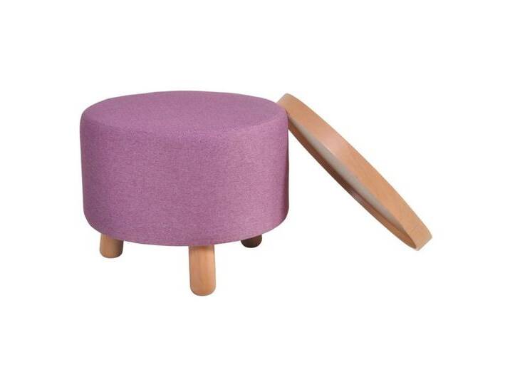 dasmöbelwerk Sitzhocker Molde Hocker Beistelltisch mit Tablett lila, abnehmbare Ablagefläche, lila, Lila von OTTO