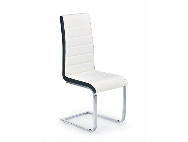 designimpex Esszimmerstuhl 4er Set Design ST-555 Weiß Schwarz Freischwinger Stuhl, schwarz weiß von OTTO