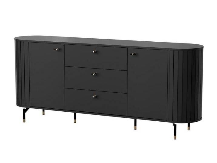 designimpex Sideboard Design Kommode Roma DO-4 Sideboard Schublade Wohnzimmer Ablage Tisch, schwarz, Schwarz matt designimpex Sideboard Design Kommode Roma DO-4 Sideboard Schublade Wohnzimmer Ablage Tisch, schwarz, Schwarz matt von OTTO
