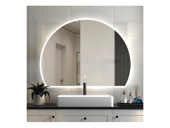 duschspa Badspiegel LED Badspiegel Halbrund Spiegel Touch/Wandschalter, Warm/Neutral/Kaltweiß, dimmbar, Memory, Beschlagfrei von OTTO