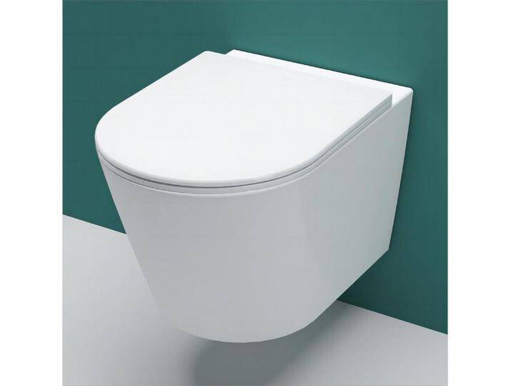 duschspa Tiefspül-WC Rund Weiß Wand WC spülrandlos Hänge WC mit Soft Close Toilette duschspa Tiefspül-WC Rund Weiß Wand WC spülrandlos Hänge WC mit Soft Close Toilette von OTTO