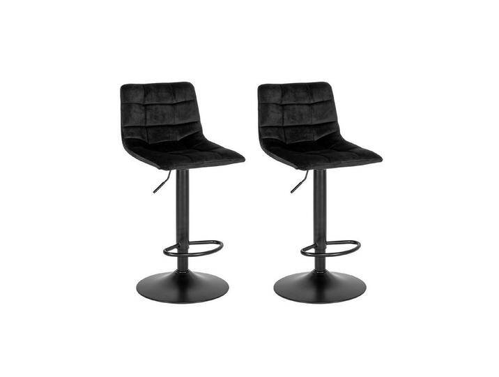 ebuy24 Barhocker 2er Set Middelfart Barhocker Velour schwarz, schwa (2 St), schwarz von OTTO