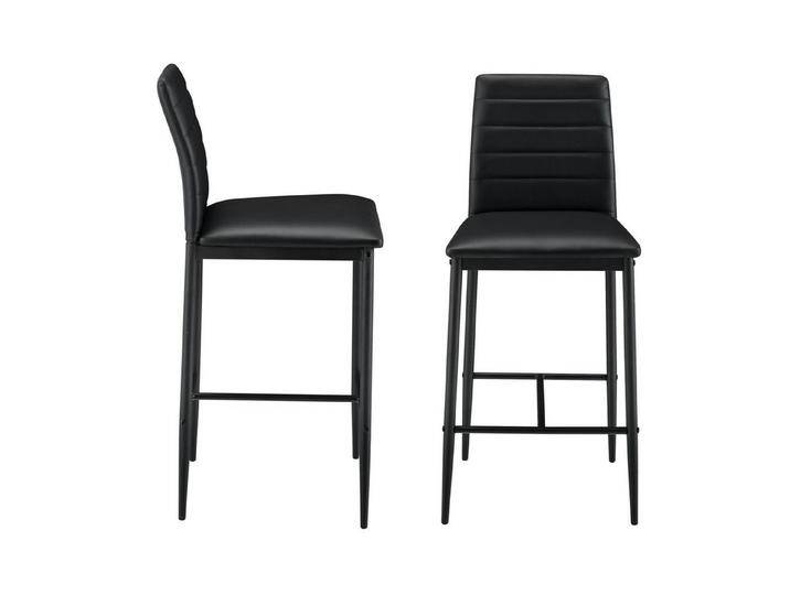 en.casa Barhocker (Set, 2er), Design-Sitzhocker 96 x 43 x 47cm Schwarz, schwarz, schwarz von OTTO