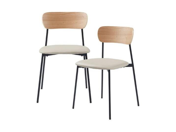 en.casa Esszimmerstuhl, »Jyväskylä« 2er Set gepolstert 78x45x48 cm Beige, beige von OTTO