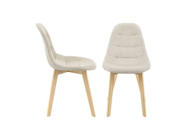 en.casa Esszimmerstuhl (2er Set), »Kopparberg« 2er-Set Polsterstuhl Buche Beige, beige, beige von OTTO