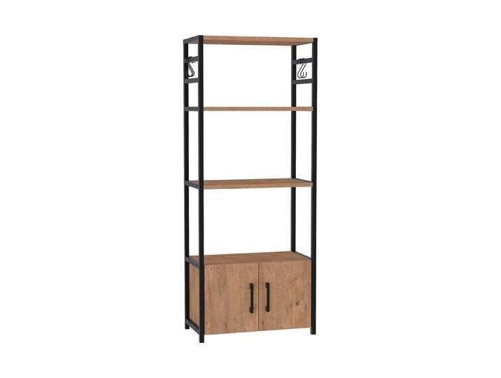 en.casa Küchenregal, »Arhuni« mit 2 Türen 139x56x30 cm Eichenoptik, braun, Eiche von OTTO