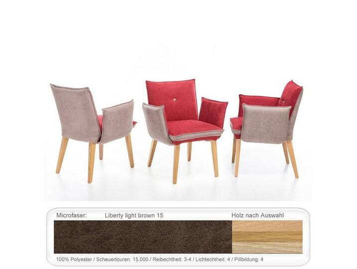 expendio Esszimmersessel Gerit 1, Eiche natur lackiert, Liberty light brown 15 aus Massivholz, braun, Eiche natur lackiert, Liberty light brown 15 von OTTO