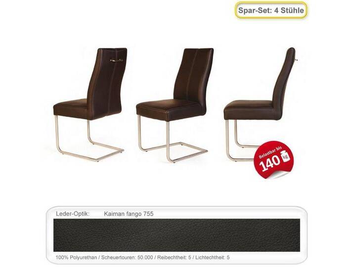 expendio Freischwinger Giada (Spar-Set, 4 St), Schwingstuhl Kaiman fango, grau, Kaiman fango, Kaiman fango von OTTO