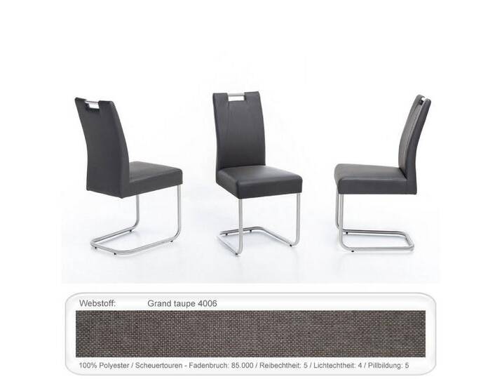 expendio Freischwinger Kato (Spar-Set, 4 St), Grand taupe 4006 mit belastbarem Edelstahlgestell, grau, Grand taupe 4006 von OTTO