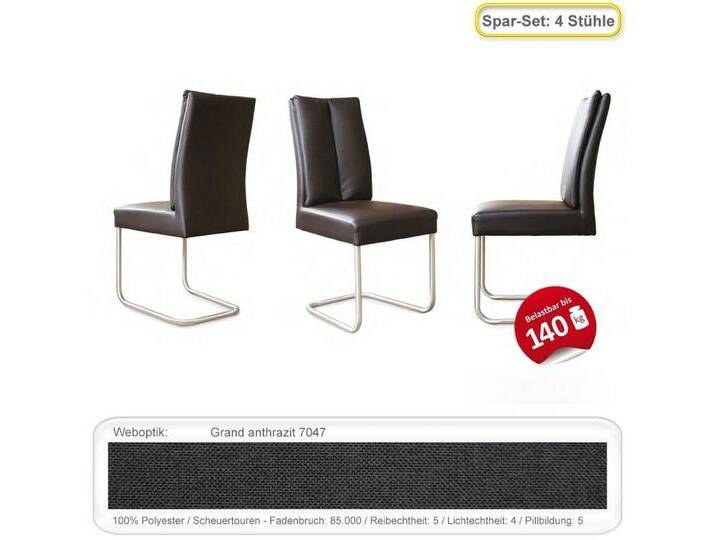 expendio Freischwinger Tina 2 (Spar-Set, 4 St), Schwingstuhl Grand anthrazit (7047), grau, Grand anthrazit (7047), Grand anthrazit (7047) von OTTO