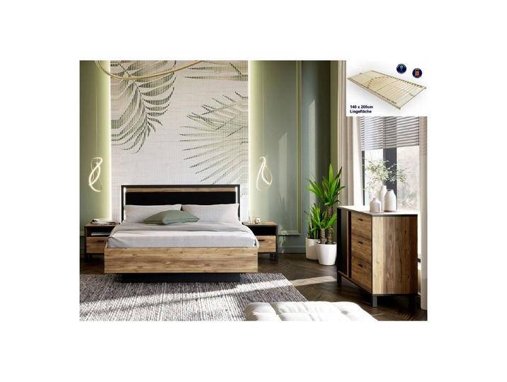 expendio Jugendzimmer-Set Hailey 16, (Spar-Set, 4-tlg), Alpine Picea Nb. / schwarz, beige schwarz von OTTO