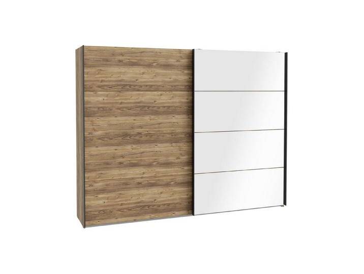 expendio Kleiderschrank Hailey 2 Alpine Picea Nb. / schwarz 281x216x68 cm, beige schwarz, mit Kranz und Beleuchtung, ohne Dämpfungsbeschläge von OTTO
