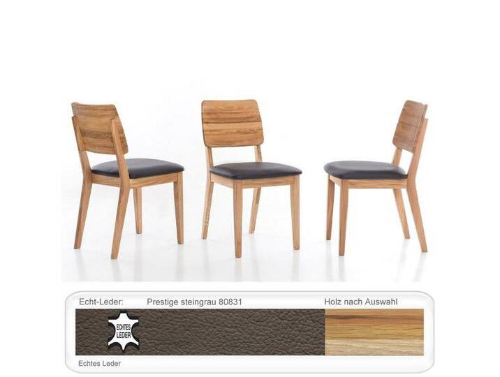 expendio Polsterstuhl Norea 3, Kernbuche geölt, Prestige Leder steingrau 80831 aus Massivholz, grau, Kernbuche geölt, Prestige Leder steingrau 80831 expendio Polsterstuhl Norea 3, Kernbuche geölt, Prestige Leder steingrau 80831 aus Massivholz, grau, Kernbuche geölt, Prestige Leder steingrau 80831 von OTTO