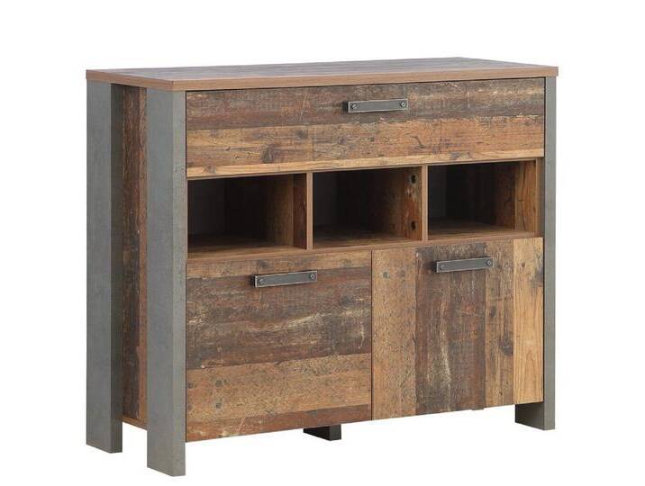 expendio Sideboard Cedric 2, Kommode, Old Wood Vintage/Betonoptik dunkelgrau, 107x87x42 cm von OTTO