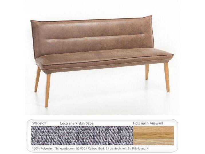 expendio Sitzbank Gerit 2, Eiche bianco, Loco shark skin 3202 160x86x67 cm aus Massivholz, grau, Eiche bianco lackiert, Loco shark skin 3202 von OTTO