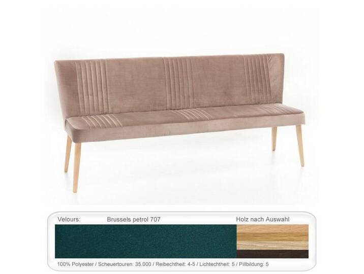 expendio Sitzbank Jessy, Buche natur lackiert, Brussels petrol 707 170x92x62 cm aus Massivholz, blau, Buche natur lackiert, Brussels petrol 707 von OTTO