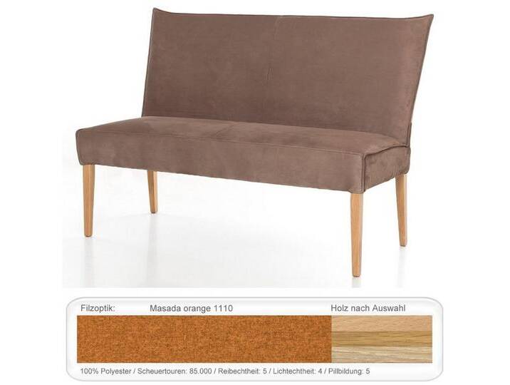 expendio Sitzbank Kiana, Eiche bianco, Masada orange 1110 163x102x71 cm aus Massivholz, orange, Eiche bianco, Masada orange 1110 von OTTO