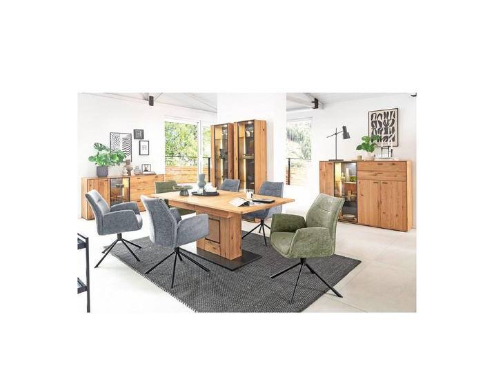 expendio Wohnzimmer-Set Anessa 42, (Spar-Set, 5-St), Asteiche massiv durchgehende Lamelle in Wildeiche, geölt, beige, ohne Beleuchtung von OTTO