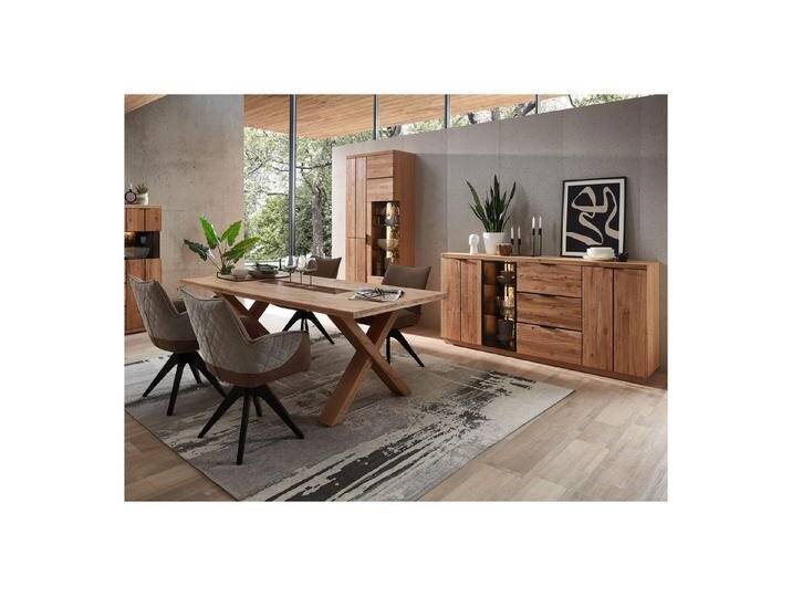 expendio Wohnzimmer-Set Donia 42, (Spar-Set, 3-St), Wildeiche massiv, beige von OTTO