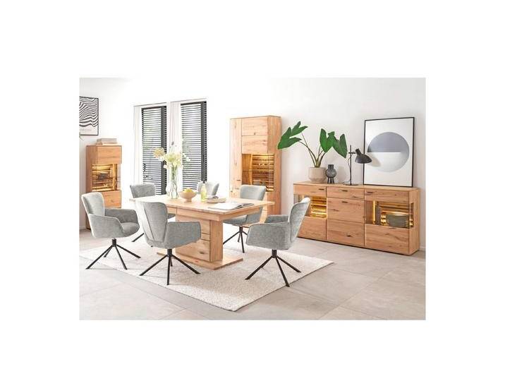 expendio Wohnzimmer-Set Giny 41, (Spar-Set, 4-St), Ast/Balkeneiche massiv dgL. in Kristalleiche geölt, beige, 4 St. von OTTO