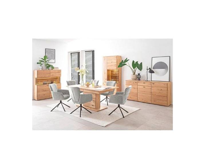 expendio Wohnzimmer-Set Giny 43, (Spar-Set, 10-St), Ast/Balkeneiche massiv dgL. in Kristalleiche geölt, beige, 10 St. von OTTO